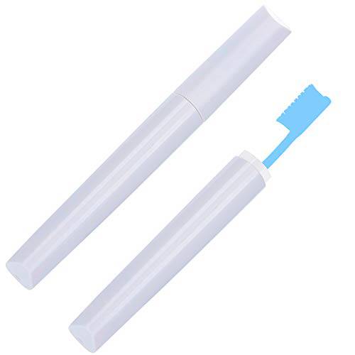 2 Pack Travel Toothbrush Case, Portable Breathable Triangular Prism Shape Plastic Brushes Container Toothbrush Holder for Travel Camping Business Gym School Home Hotel, Not Including Toothbrush(White)