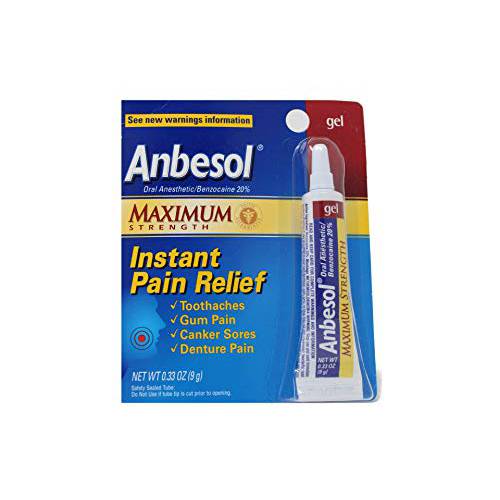 Anbesol Gel Maximum Strength 0.33 oz (Pack of 10)