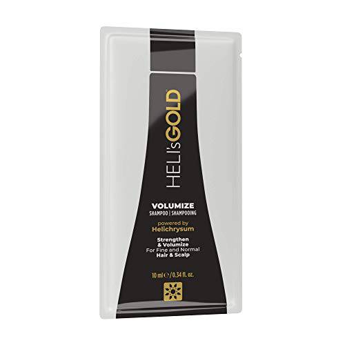 Heli’s Gold Volumize Shampoo - Clarifying, Thickening, Hydrating Treatment To Increase Fullness And Length - For Thin, Fine, Dehydrated Hair - Enriched With Redensyl For Natural Regrowth - 0.34 Oz