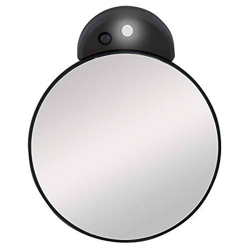 Zadro 3.5 Dia. Compact Mirror LED Mirror Makeup 10X or 15X Travel magnifying Mirror Suction Cup Wall Mounted Makeup Mirror