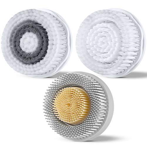 Only Compatible with Bi-Directional Rotation Face Cleansing Brush Replacement Heads 3 PCS