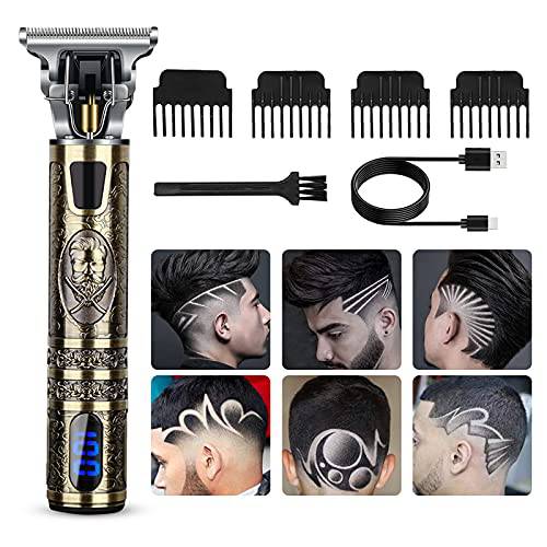 Professional Hair Clippers for Men, HAYRICH Zero Gapped T Hair Trimmer Clippers, Electric Pro Li Outliner Grooming Trimmer Cordless Hair Trimmer Haircut Kit Rechargeable LED Display
