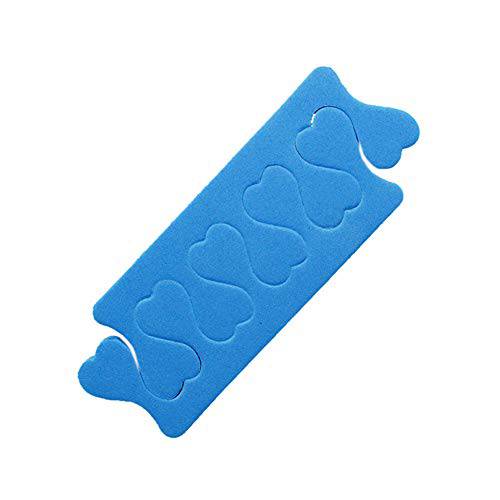 AKOAK 10 Pcs (5 Pairs) Soft Foam Sponge Finger and Toe Divider, Heart-shaped Toe Spacer Cotton, UV Gel Polished Nail Art Tool (Blue)