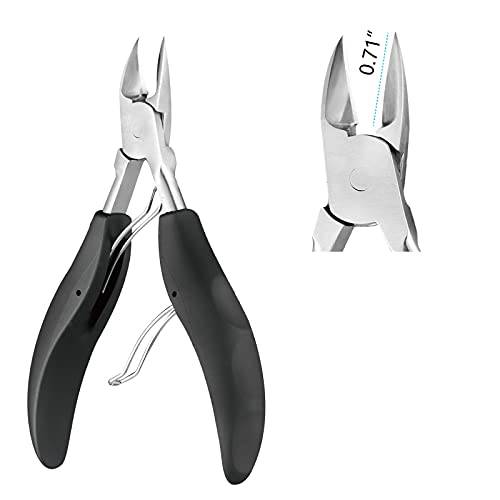 TinboBeauty Professional Toenail Clippers for Thick or Ingrown Toenails, Ingrown Toenail Tool with Longer and Rubber Handle for Men and Seniors