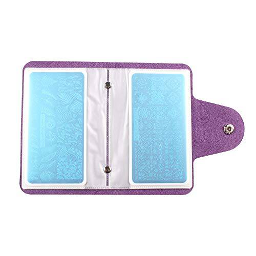 FingerAngel Purple Color Nail Art Stamping Plate and Accessories Organizer for 6X12cm Size Plate Organizer