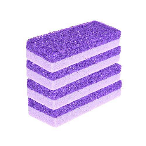 YAIKOAI 5 Pack Purple Pumice Stone Sponge 2-in-1 Feet Callus Remover Pedicure Stone Foot Scrubber Home Pedicure Exfoliation for Feet Hands Dead Skin Exfoliation
