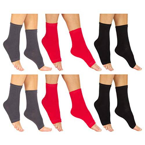 6 Pairs Of Yacht & Smith Women’s Cotton Pedicure Socks, Open Toe Flip Flop Socks, Sock Size 9-11