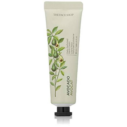 The Face Shop Daily Perfumed H& Cream | Perfumed H& Cream for H& Moisturization | Daily Healing Lotion & Moisturizer for Working, Dry & Cracked H&S | Avocado 1.0 Fl Oz
