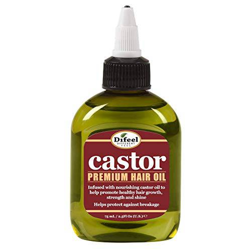 Difeel Castor Pro-Growth Hair Oil 2.5 oz. - Made with Natural Castor Oil for Hair Growth