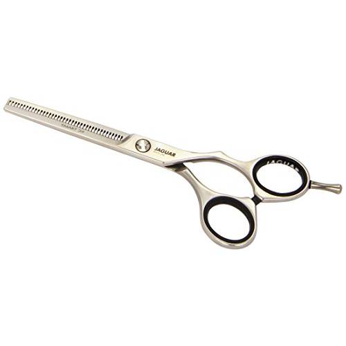 Jaguar Shears White Line Smart 39 Thinner 5.5 Inch Offset Professional, Ergonomic, Steel Hair Thinning, Texturizing, Cutting & Trimming Scissors for Salon Stylists, Beauticians, & Barbers