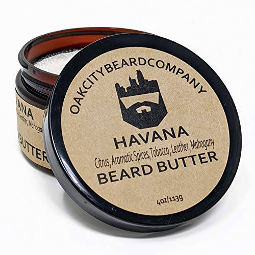 Oak City Beard Company - Havana - 4 Ounce - Beard Butter - Citrus - Spices - Tobacco - Leather - Beard Conditioner