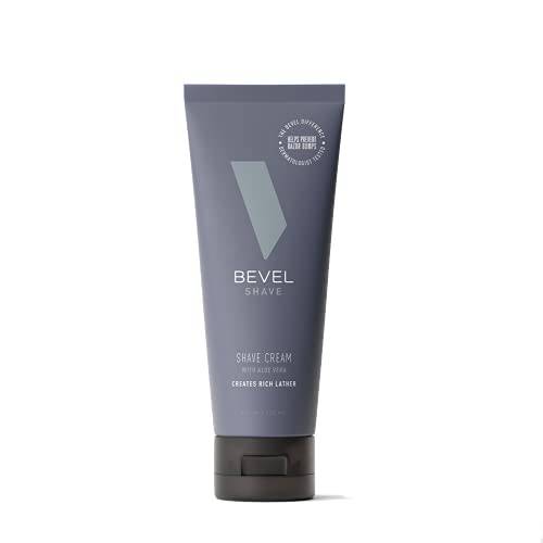 Bevel Shaving Cream for Men, Moisturizing Shave Cream with Aloe Vera and Vitamin E to Soothe Skin and Prevent Razor Bumps, 4 Fl Oz