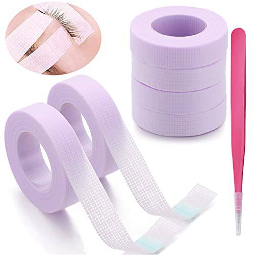 6 Rolls Lash Extension Tape, Etercycle Eyelash Tape Micropore Breathable Adhesive Fabric Lashes Tape for Eyelash Extension Supply Tools, 1/2’’ x 10 Yards Each Roll