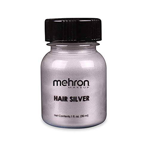 Mehron Makeup Hair Silver with Brush (1 ounce)