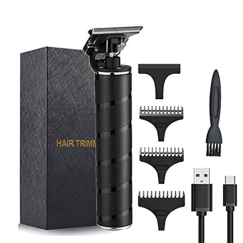USB Rechargeable Professional Hair Clipper,Hair Trimmer for Men,Gominyouf Cordless Beard Shaver Precision Trimmer with Metal Waterproof Body (Black)