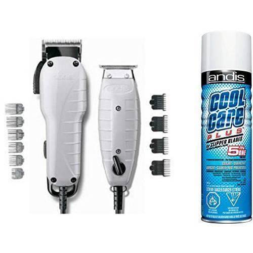 Andis Men’s Electric Hair Clippers and Hair Trimmers Combo Set with BONUS FREE Andis Cool Care Plus Clipper Blade Cleaner Included