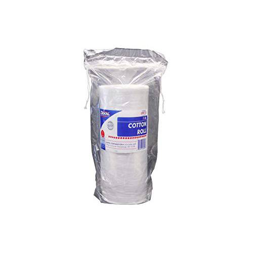 Dukal White Cotton Roll. Roll of Non-sterile Cotton for Wound Care. Soft and Absorbent, 100% Cotton. Re-sealable Drawstring polybag. White, Single use.