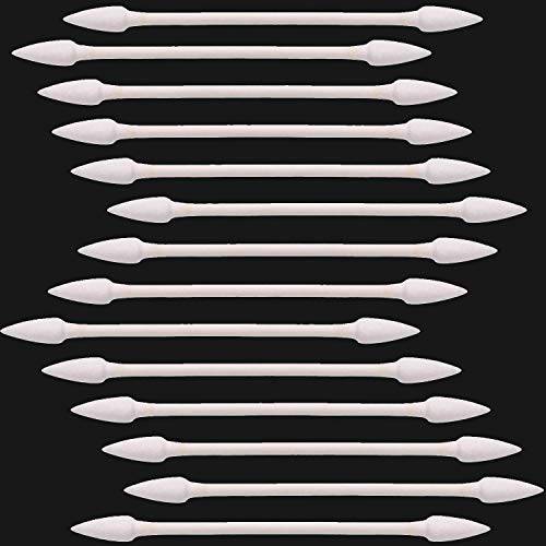 800 Pieces Cotton Swabs, Double Precision Tips with Paper Stick, 4 Packs, 200 Pieces 1 Pack (Double-Pointed Shape)