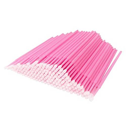 1200PCS Disposable Micro Applicators Brush for Eyelash and Make up Brushes and Personal Care Microswabs Pink (Head Diameter: 2.0mm)