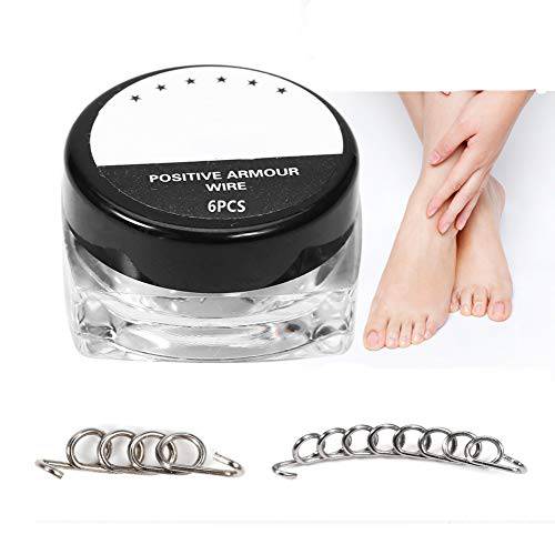 Ingrown Toe Wire Fixer, 12Pcs/Box Stainless Steel Toenail Correction Pedicure Tool with 6 Sizes for Nail Recover Foot Care, BCorrector for Men and Women