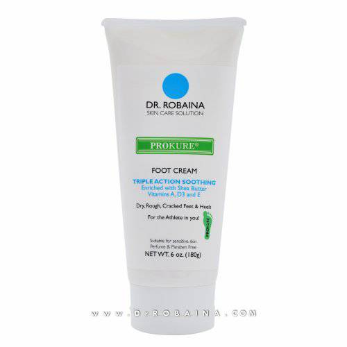 Dr. Robaina Skin Care Solution PROKURE Foot Cream Help relieve itchy, dry, irritated skin while still refreshing and deodorizing Stimulates the skin’s natural healing process 6 oz (180g)