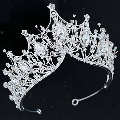 Crowns for Women, Aprince Tiaras and Crowns Crystal Tiara Birthday Princess Crown Silver Queen Crowns Mermaid Crown for Wedding Prom Party Christmas Halloween Costume