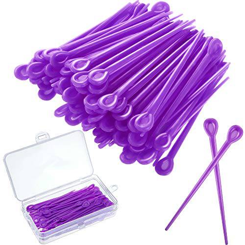 180 Pieces Brush Roller Pick Plastic Roller Pick Hair Curler Roller Pin for Hair Curling Styling Accessories for Christmas Valentine’s Day Present(Purple)