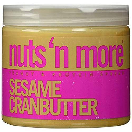 Nuts ’N More Sesame Cranbutter | Sesame Cranberry Peanut Butter Spread, All Natural, Healthy High Protein, Omega 3’s, Antioxidants, Low Carb, Low Sugar, Gluten-Free, Non-GMO |16 oz