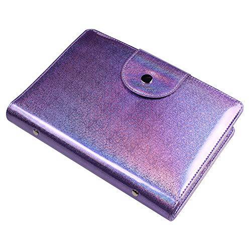 FingerAngel 50 Slots Image Stamper Plate Collection Nail Art Stamp Plate Stamping Plates Cases Stamp Nail Template Organzier for Large Size 6.0x12.0cm and 9.5X14.5CM Nail Art Plates (Purple)