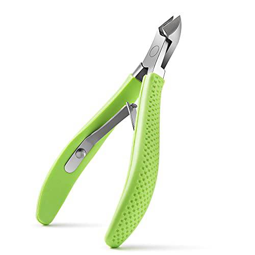 FVION Cuticle Clippers – Small Cuticle Trimmer, Rubber Coated Handle Manicure Tools – Full Jaw Cuticle Cutter for Nails (9mm)