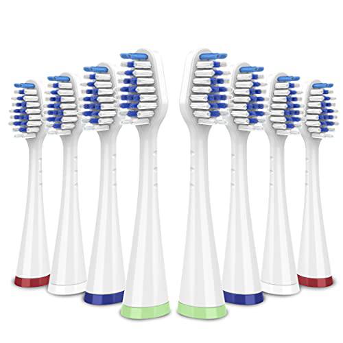 Replacement Toothbrush Heads for Waterpik Complete Care 5.0/9.0 (CC-01/WP-861), STRB-8WW, (8-Pack, White)