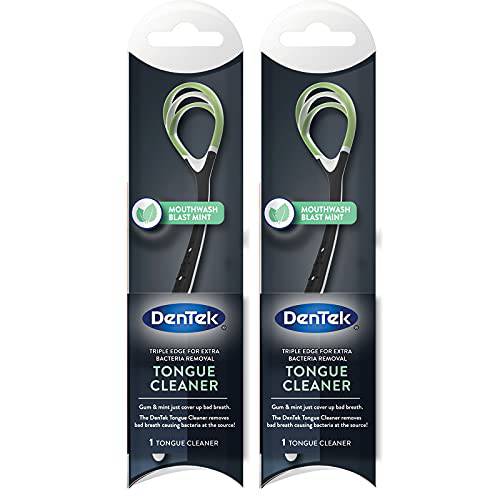 DenTek Tongue Cleaner, Fresh Mint, Removes Bad Breath, 2 Pack