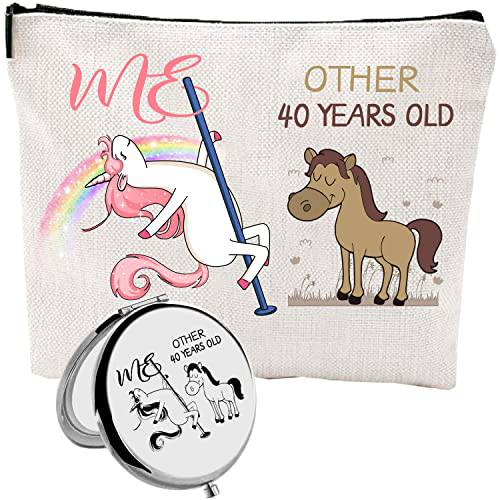 Other 40 Year Old Me Unicorn,40 Year Old Bag,40th Birthday Gag Gifts,40th Birthday Gifts for Her,Birthday Gifts for 40 Year Old Woman,40 Birthday Decorations for Her,40th Birthday Unicorn Bag