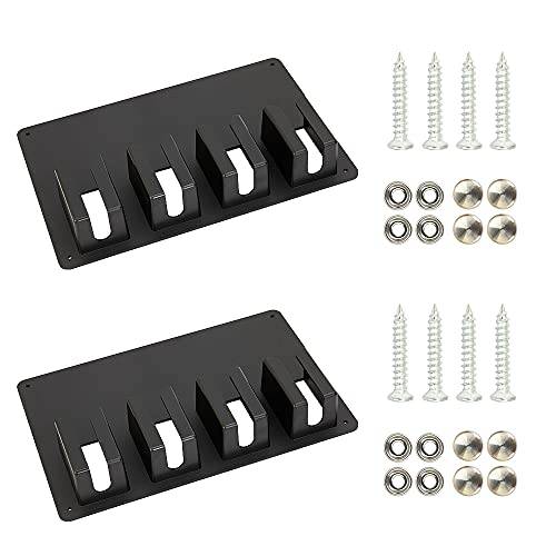 2 Packs Hair Clipper Holder For Barbers Clipper Holder Wall Mount Hair Clipper Hairstylist Tools Storage Rack Salon Accessories Hair Trimmer Cutter Stand Wall-Mounted Hair Clipper Storage Rack (Black)