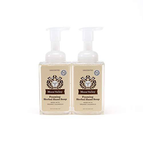 Moon Valley Herbal Foaming Hand Soap, Unscented Two Pack, Vegan, Recyclable Bottle
