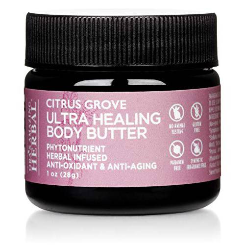 Ora’s Amazing Herbal Ultra Healing Body Butter, Travel Size Organic Shea Hand Cream, Marjoram and Bergamot Essential Oil, Natural Body Butter, Citrus Grove Scent