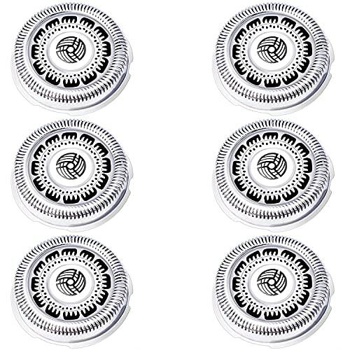 SH60/72 Replacement Heads Compatible with Philipss Norelco Shaver for S6810, S6820, S6850, S6880/81, 2 Count Replacement Heads for Series 6000 Shavers