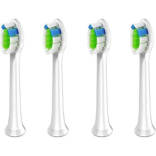 Hanasco Sonic Electric Toothbrush Replacement Heads Pack of 4 （White）