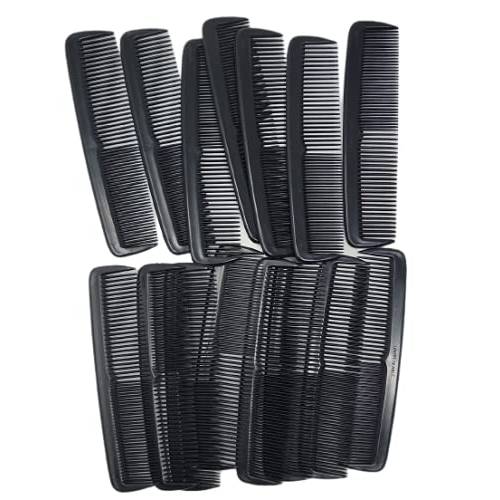 Pocket Combs Hair Care Pack of 15 Combs - unbreakable, Black, One Size