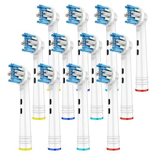 Electric Toothbrush Floss Replacement Heads for Oral B Interdental Action Cleaning Toothbrush Heads Compatible with Oral-B Toothbrush 12 Pack