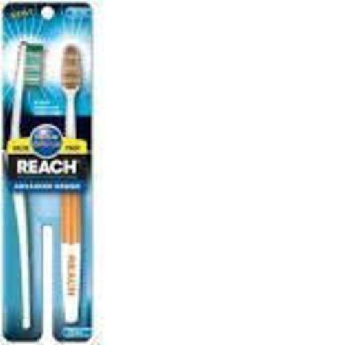 Reach (2 Packs Of 2) Reach Essentials 2-Pack With Brush Cap (Multi Color) Soft, 2 Count