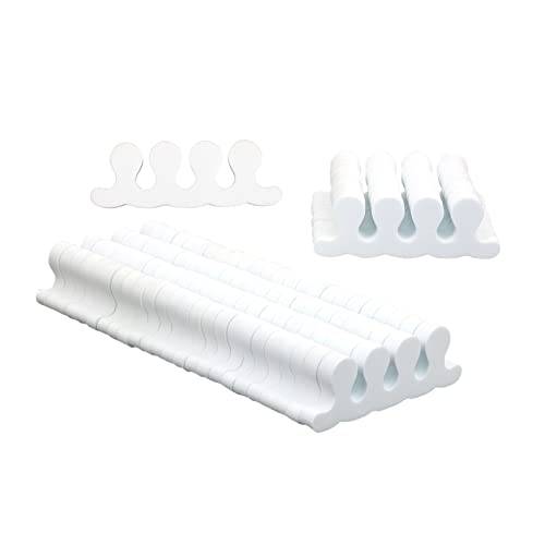 Iconikal Pedicure Foam Toe Stretcher and Separator, Size Large, White, 36-Pack