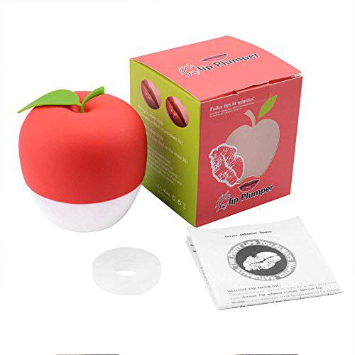 Leoie Lip Plumper Enhancer Device, Hot Sexy Full Mouth Quick Beauty Lip Pump Enhancement Green Double or Red Single Lobbe (Red)