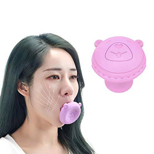 ZHUYIYI Jaw Face Neck Toning Exerciser for Women, Face Lift Skin Firming V Shape Double Chin Exerciser Instrument, Cute Portable Anti Wrinkle Mouth Exercise Face Slimming Trainer Tool