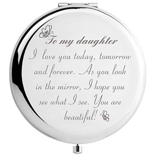 Daughter Gifts for Christmas, Daughter in Law Gifts for Wedding, Graduation Gifts for Her, to My Daughter Mirror