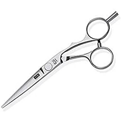 Kasho Silver Series Offset Hair Cutting Scissor, 6.5-Inch Length