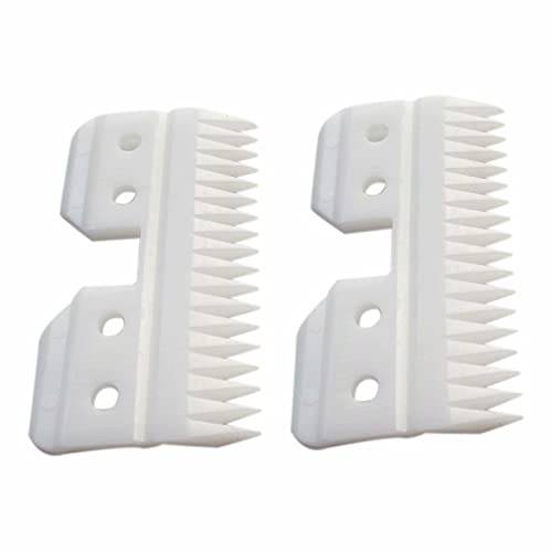 eStarpro 2Pcs Replacement Blade Cutter for Fast Feed, 18 Teeth Ceramic Moving Blade, Grooming Tools Replacement Ceramic Cutters for Pets/Human, for AG/A5 Hair Clippers
