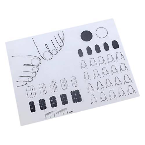 Beaupretty Nail Art Stamping Mats Silicone Manicure Mat Workspace Stamping Plate Nail Polish Coloring Practice Pad Nail Tools 28x21cm Translucent