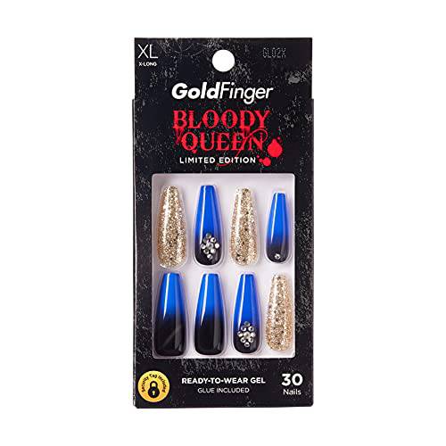 Halloween Nails GoldFinger Bloody Queen Limited Edition Press-On Nails, X-Long