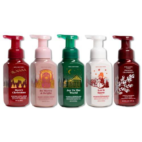 Bath and Body Works Winter Christmas Collection Gentle Foaming Hand Soap Set of 5, 8.75 Fl Oz (Pack of 5)